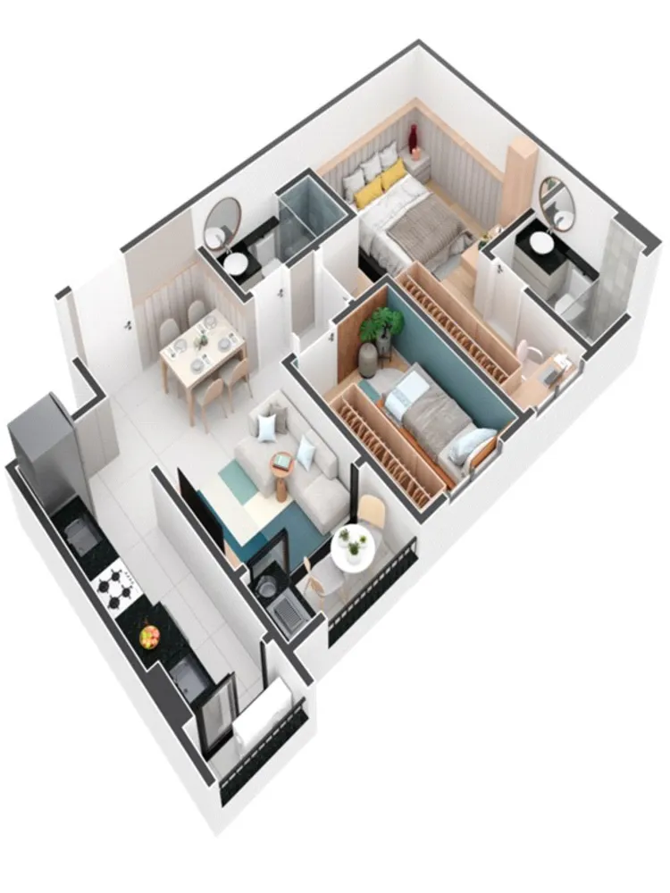 Apartamento, 1 quarto, 53 m² - Foto 2