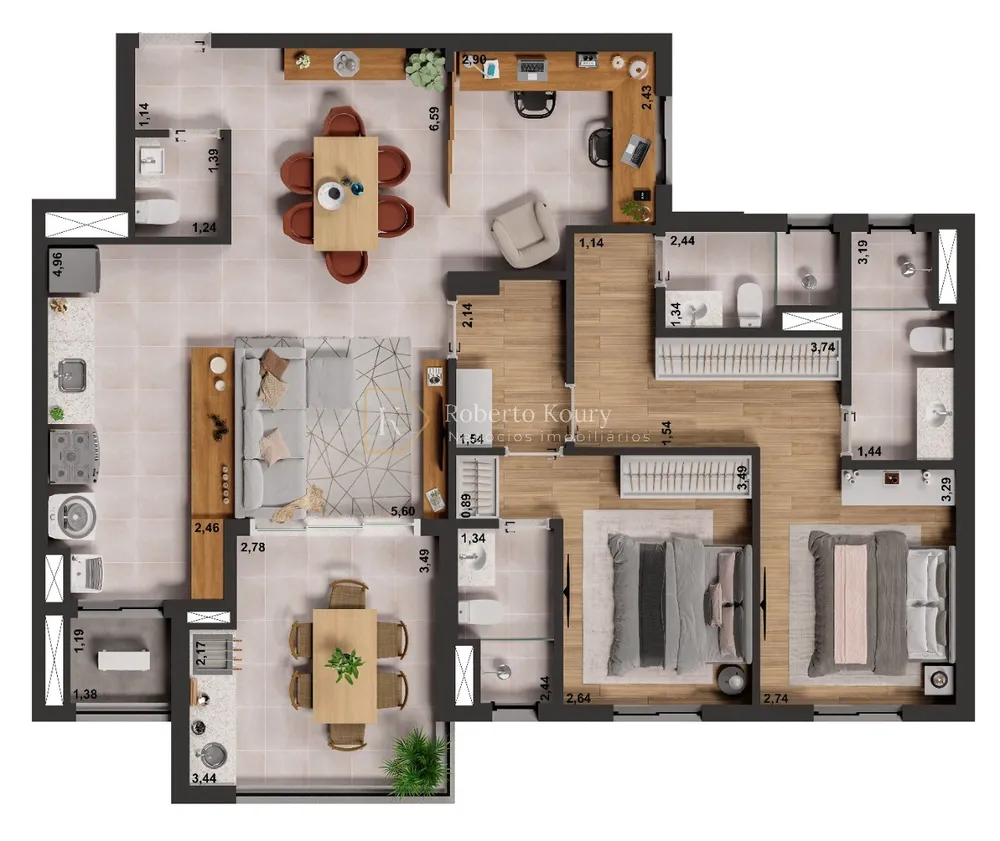 Apartamento, 3 quartos, 115 m² - Foto 2