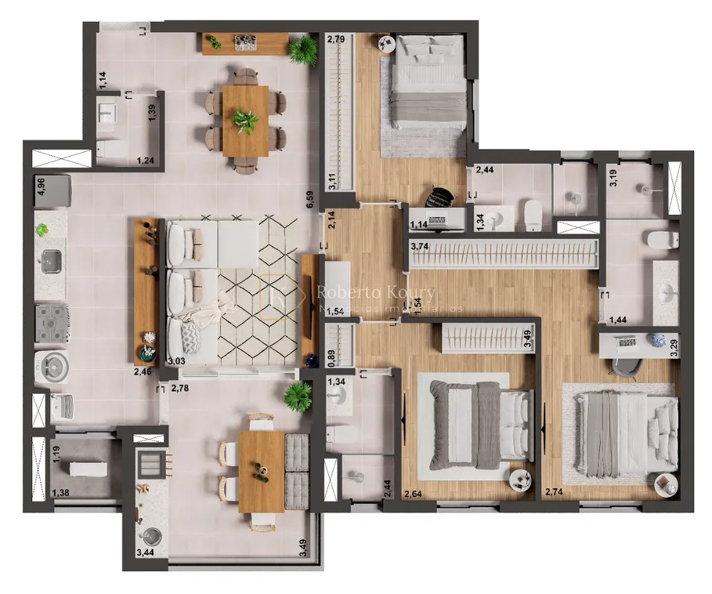Apartamento, 3 quartos, 115 m² - Foto 3