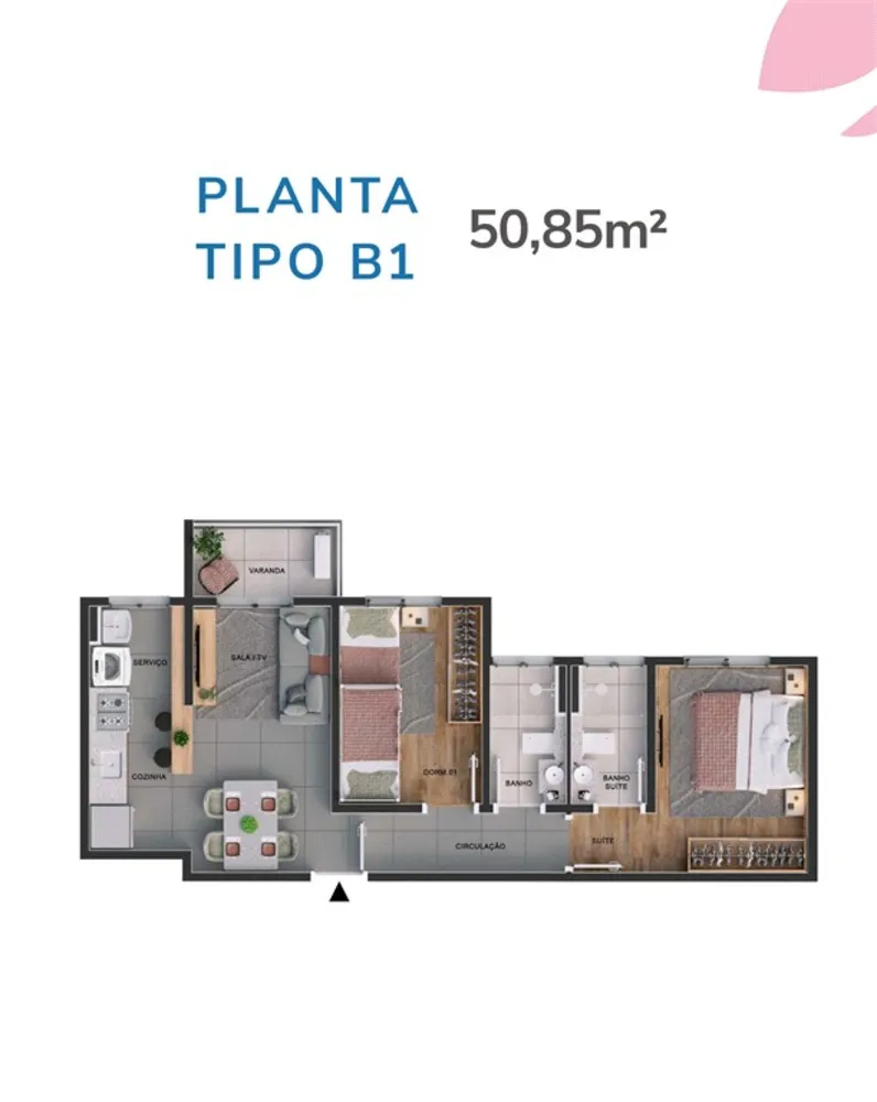 Apartamento, 2 quartos, 50 m² - Foto 3