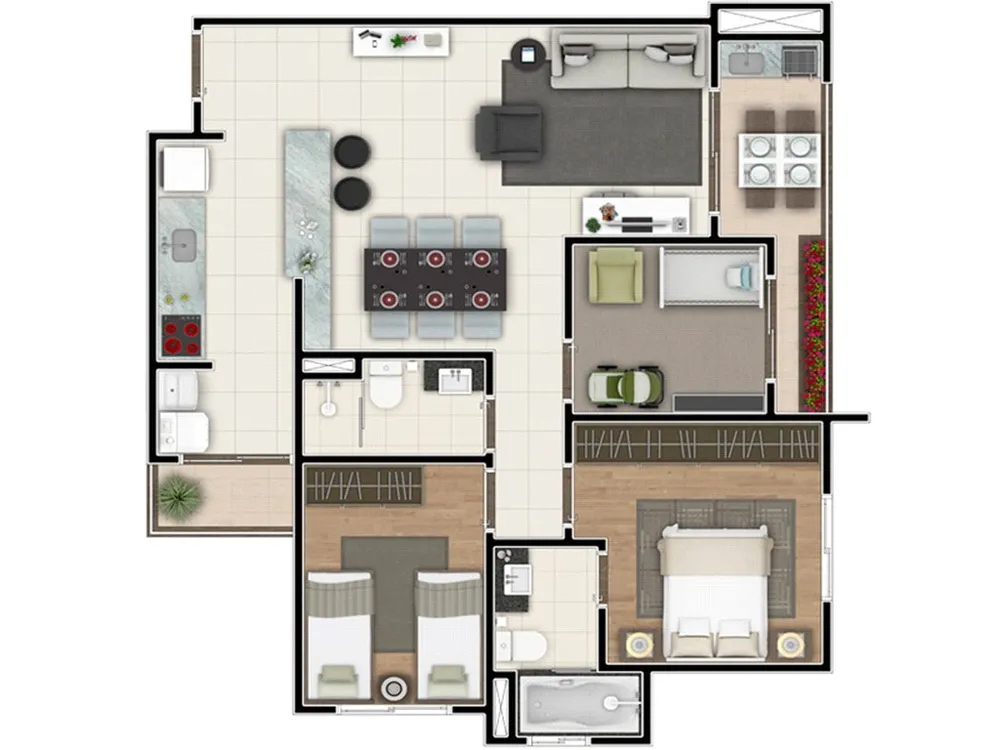 Apartamento, 3 quartos, 84 m² - Foto 3