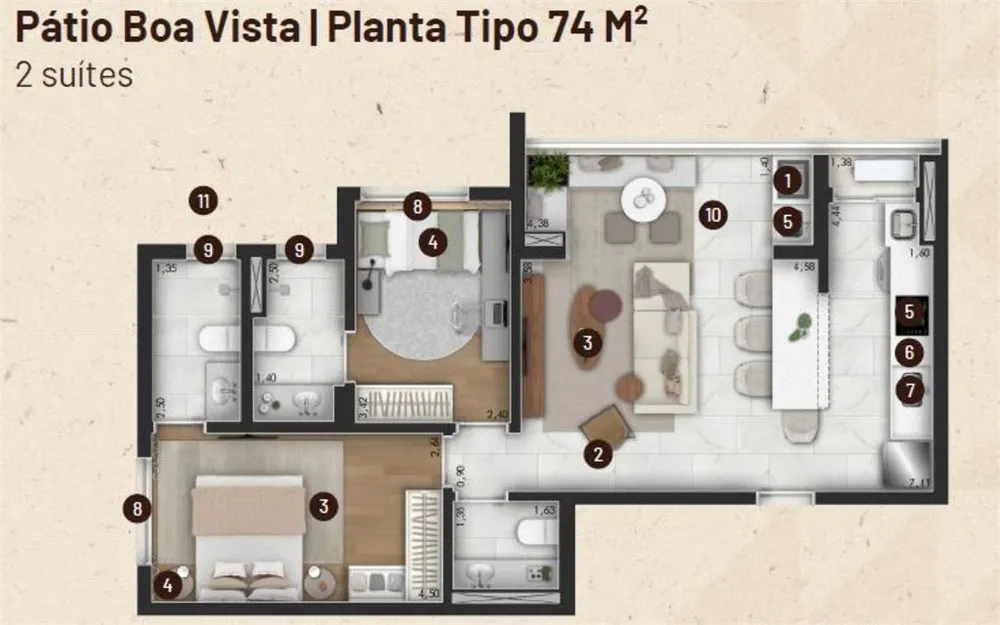 Apartamento, 1 quarto, 69 m² - Foto 6