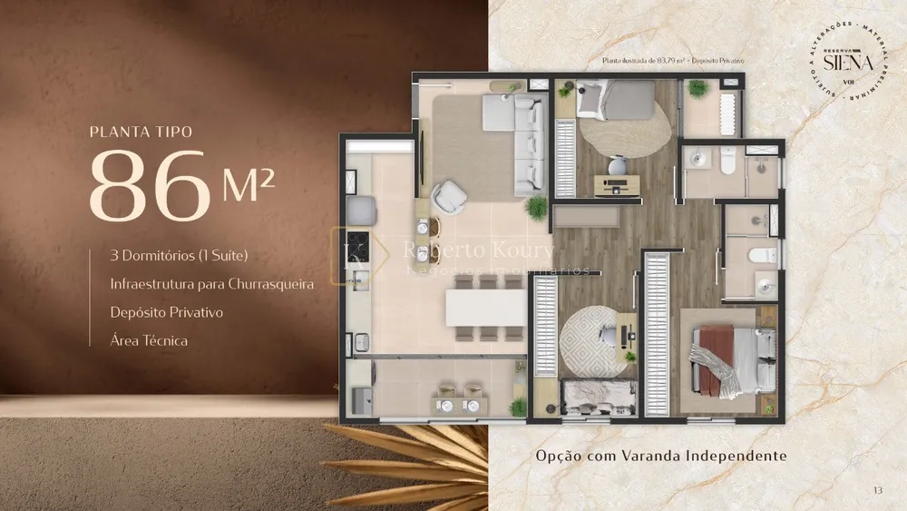 Apartamento, 3 quartos, 85 m² - Foto 2