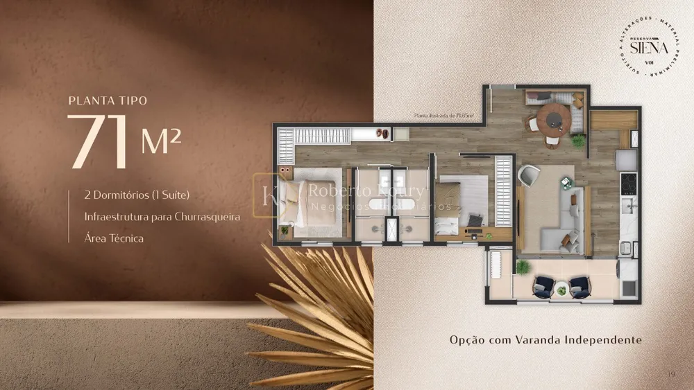 Apartamento, 2 quartos, 71 m² - Foto 2