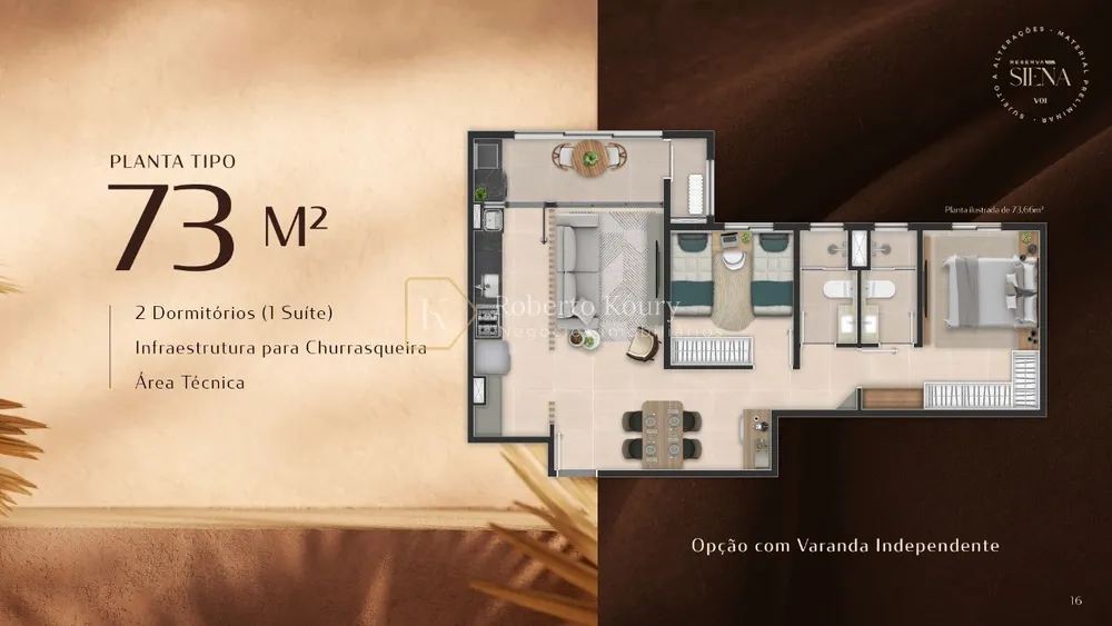 Apartamento, 2 quartos, 73 m² - Foto 2