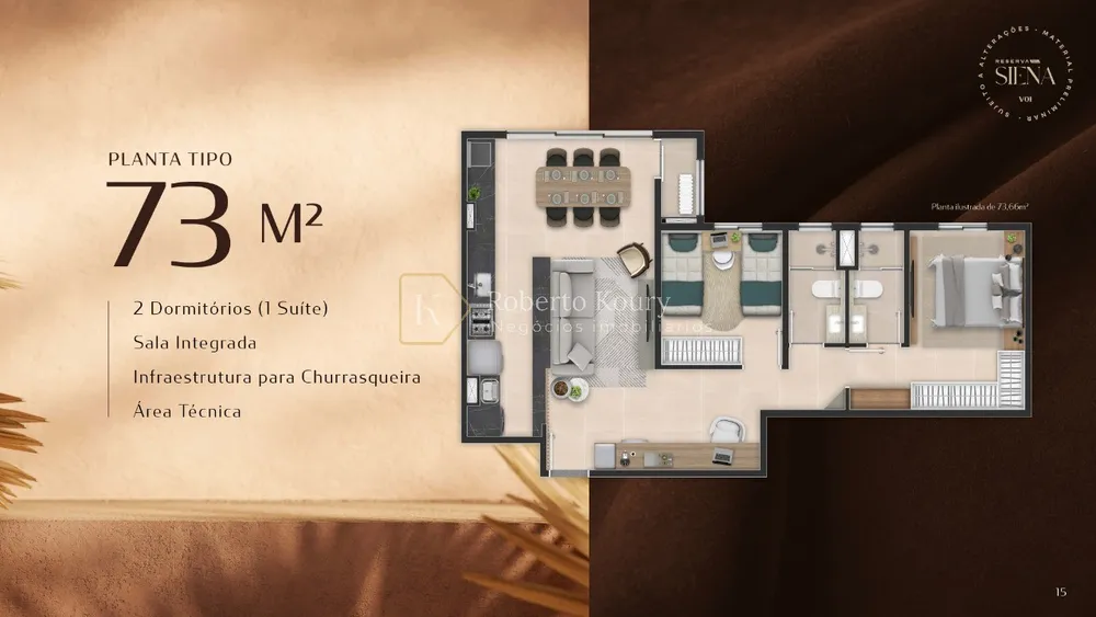 Apartamento, 2 quartos, 73 m² - Foto 1