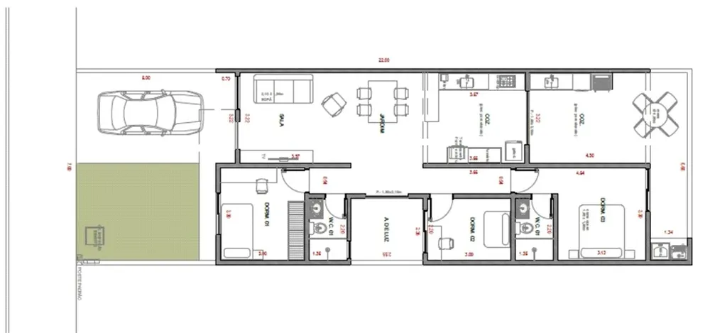 Casa, 3 quartos, 250 m² - Foto 4