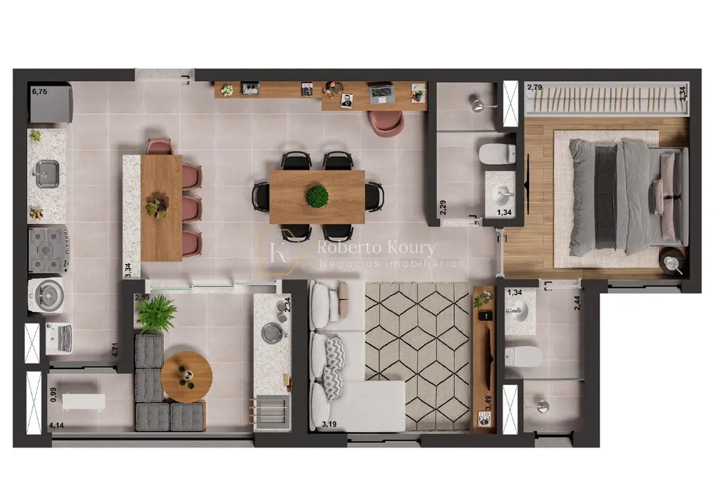 Apartamento, 2 quartos, 67 m² - Foto 2