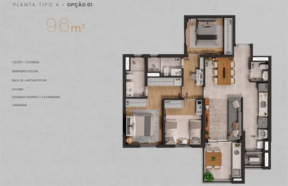 Apartamento, 2 quartos, 67 m² - Foto 8