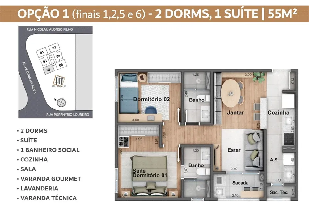 Apartamento, 2 quartos, 55 m² - Foto 5