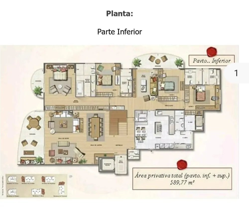 Cobertura, 4 quartos, 589 m² - Foto 3