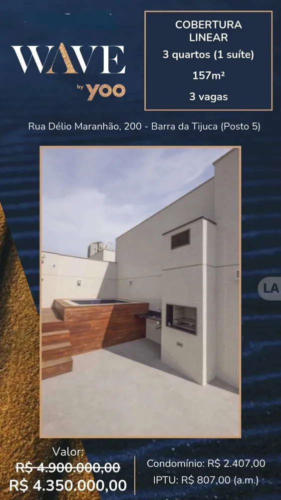 Cobertura, 3 quartos, 157 m² - Foto 1