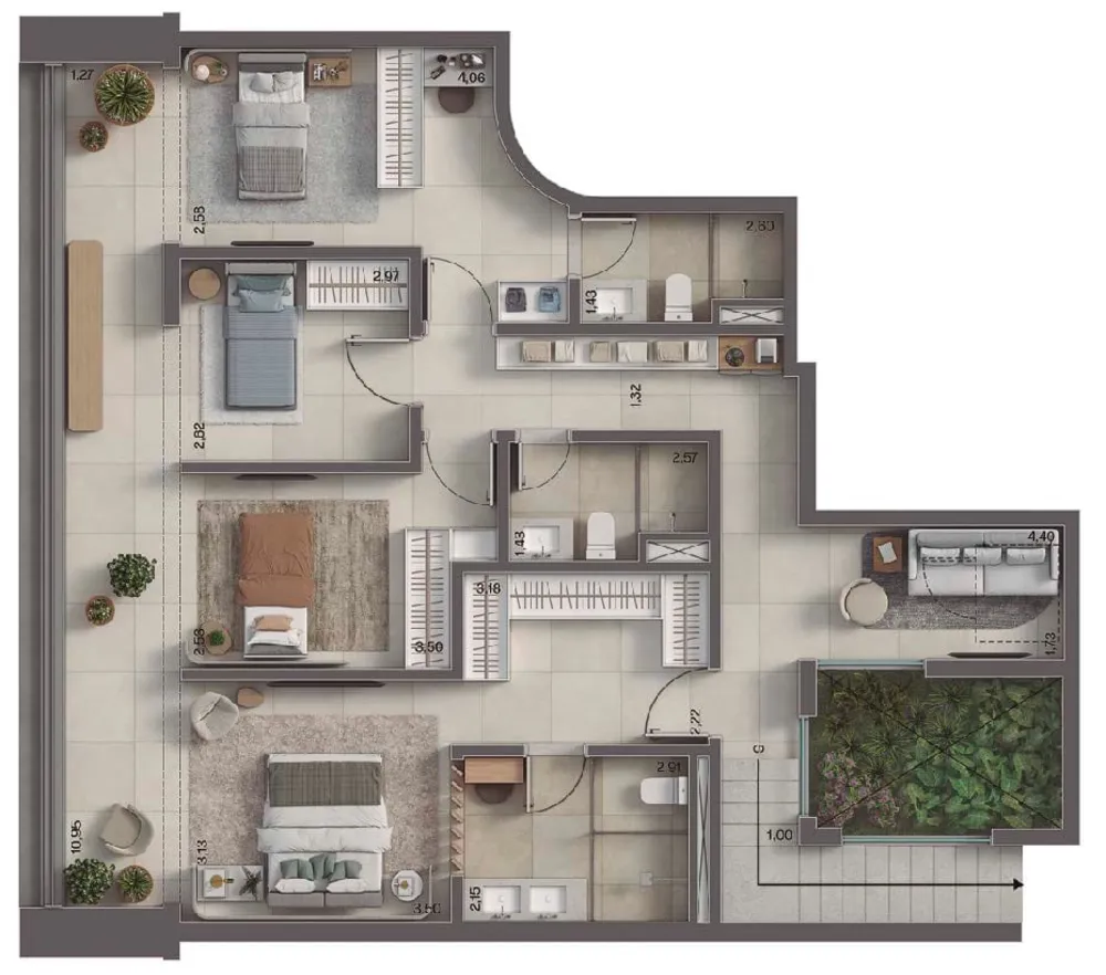Apartamento, 4 quartos, 224 m² - Foto 19