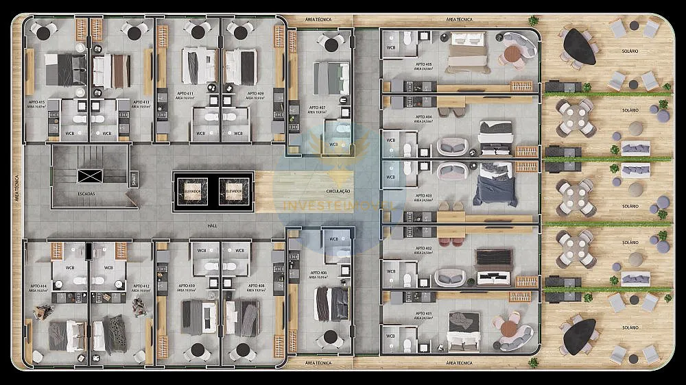 Flat/Apart Hotel, 1 quarto, 22 m² - Foto 16