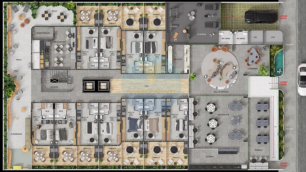 Flat/Apart Hotel, 1 quarto, 45 m² - Foto 14