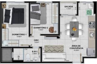 Apartamento à venda com 2 quartos, 60m² - Foto 10