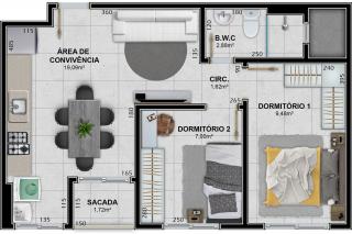 Apartamento à venda com 2 quartos, 60m² - Foto 9