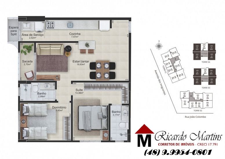 Apartamento à venda com 3 quartos, 69m² - Foto 11