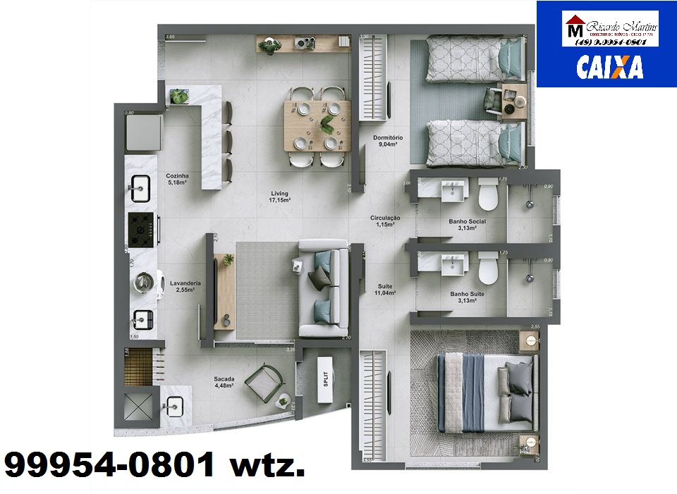 Apartamento à venda com 2 quartos, 66m² - Foto 10