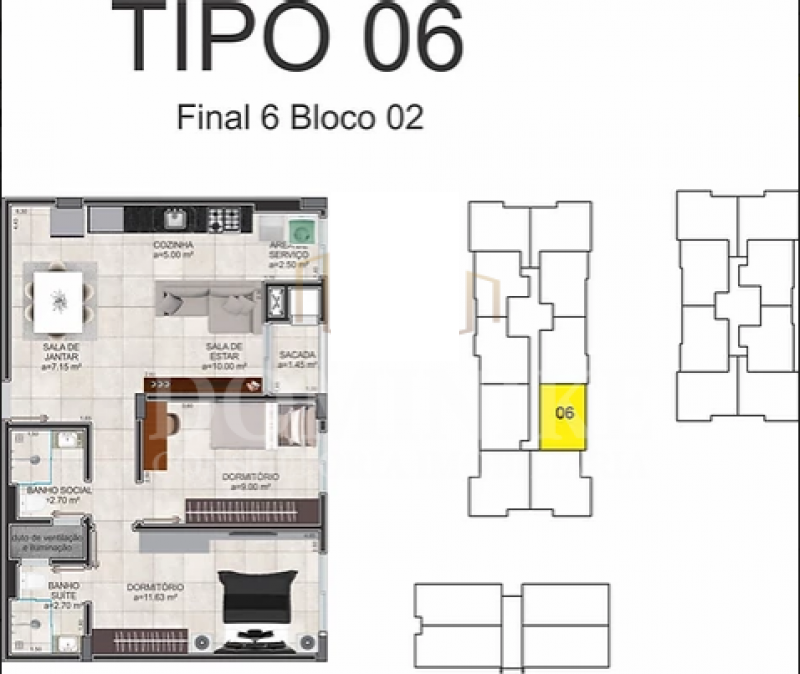 Apartamento à venda com 2 quartos, 62m² - Foto 7