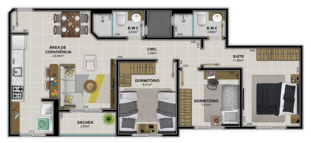 Apartamento à venda com 3 quartos, 96m² - Foto 5