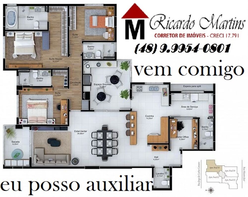 Apartamento à venda com 3 quartos, 155m² - Foto 1