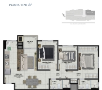 Apartamento à venda com 3 quartos, 73m² - Foto 3