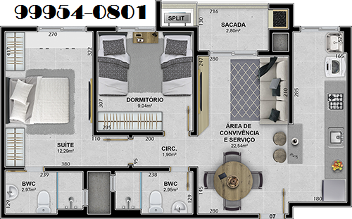 Apartamento à venda com 2 quartos, 66m² - Foto 4