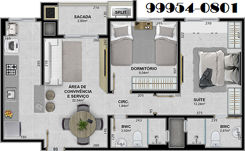 Apartamento à venda com 2 quartos, 66m² - Foto 5