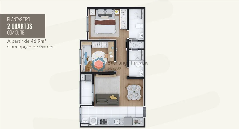 Apartamento, 2 quartos - Foto 2