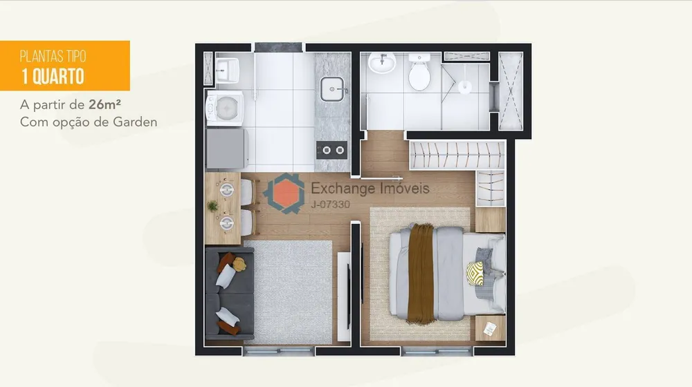 Apartamento, 1 quarto - Foto 3