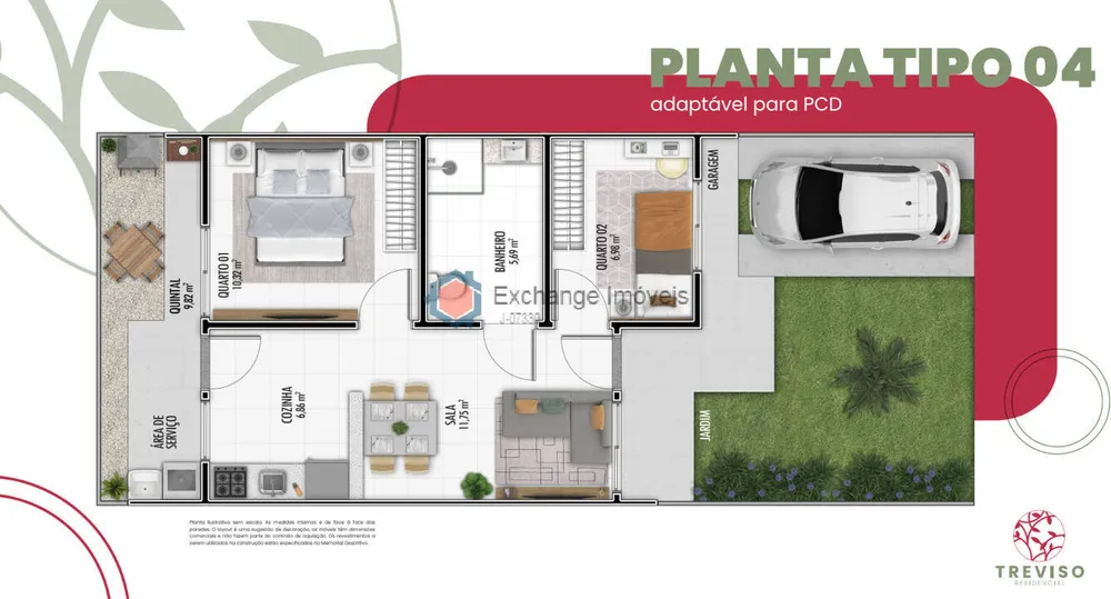 Casa, 2 quartos, 42 m² - Foto 7