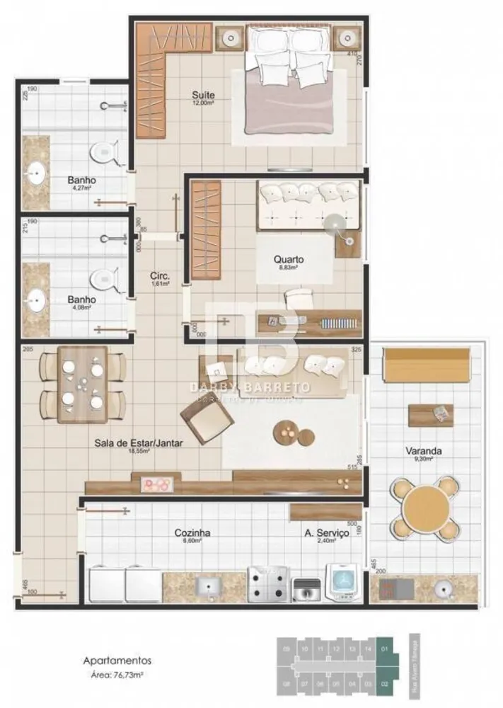 Apartamento, 1 quarto, 45 m² - Foto 16