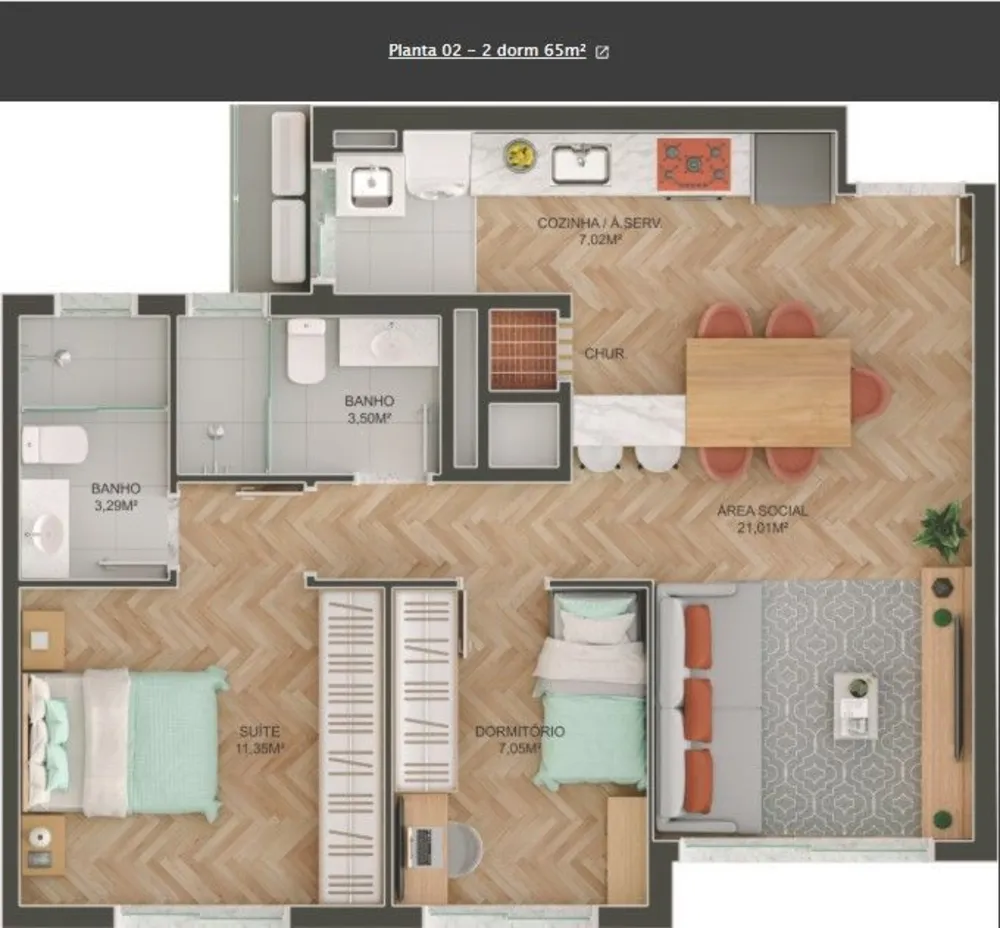 Apartamento, 3 quartos, 82 m² - Foto 1