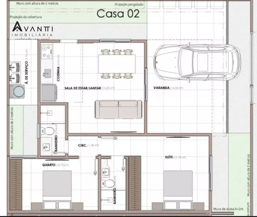 Casa, 2 quartos, 108 m² - Foto 1