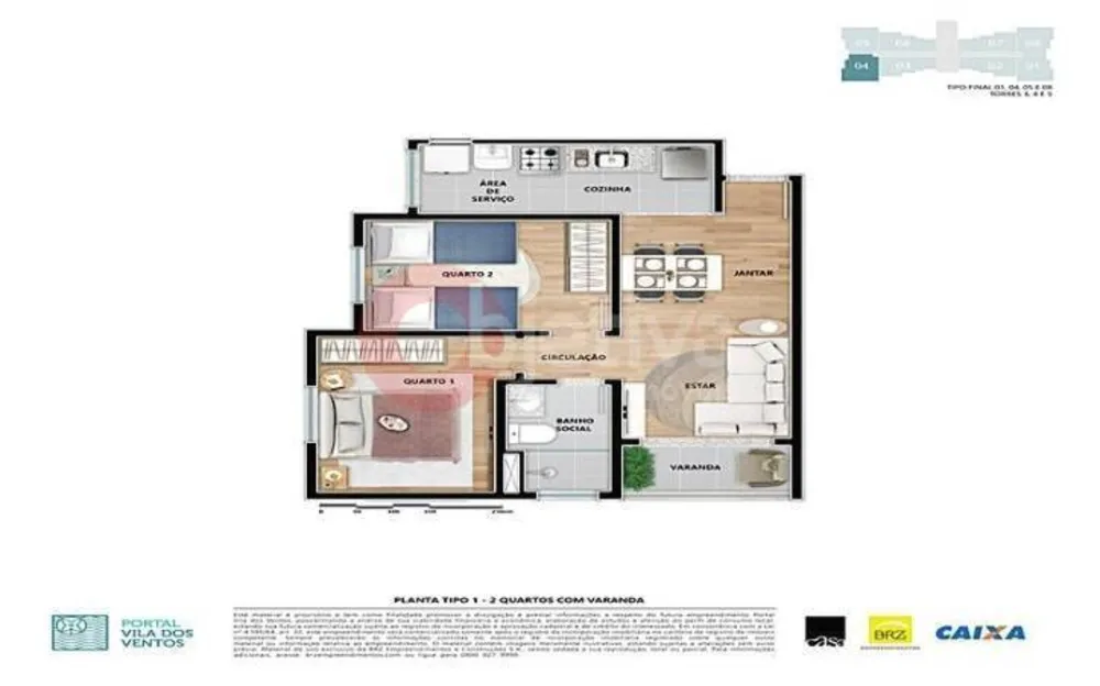 Apartamento, 2 quartos, 53 m² - Foto 11
