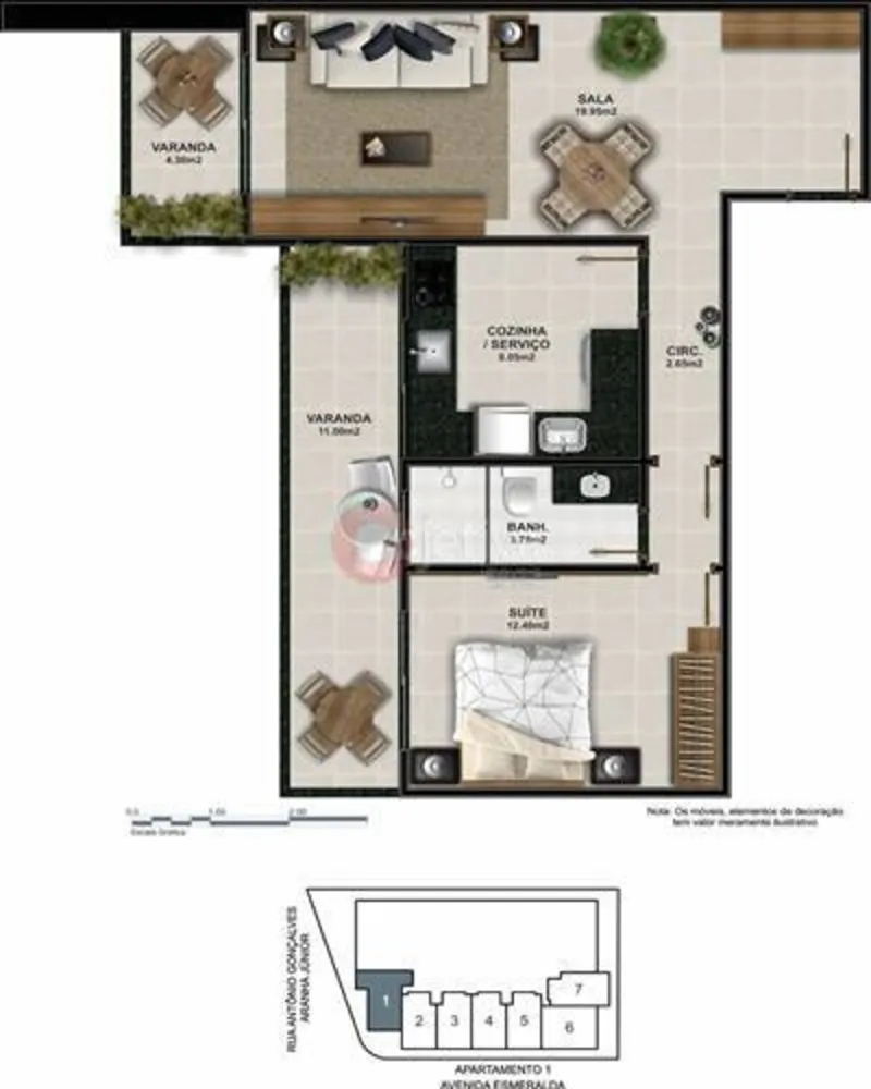 Apartamento, 1 quarto, 53 m² - Foto 40