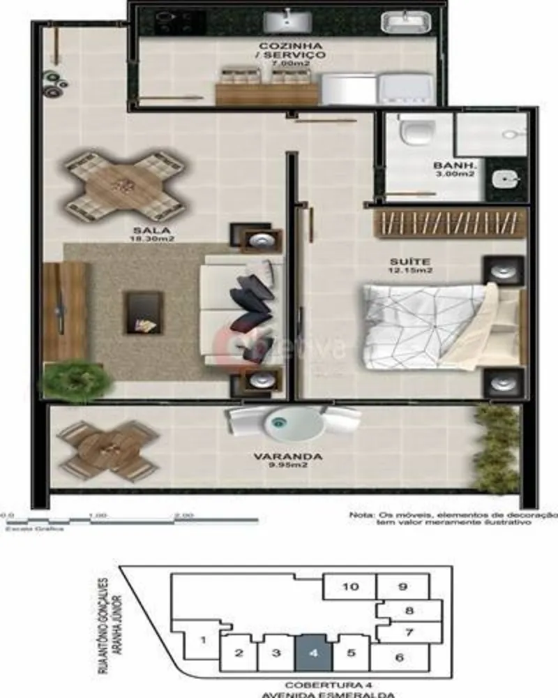 Apartamento, 1 quarto, 53 m² - Foto 17