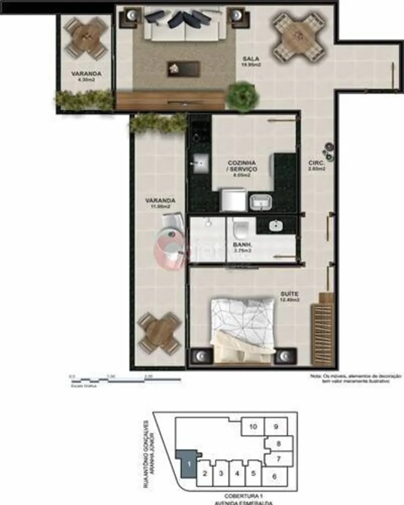 Apartamento, 1 quarto, 53 m² - Foto 36
