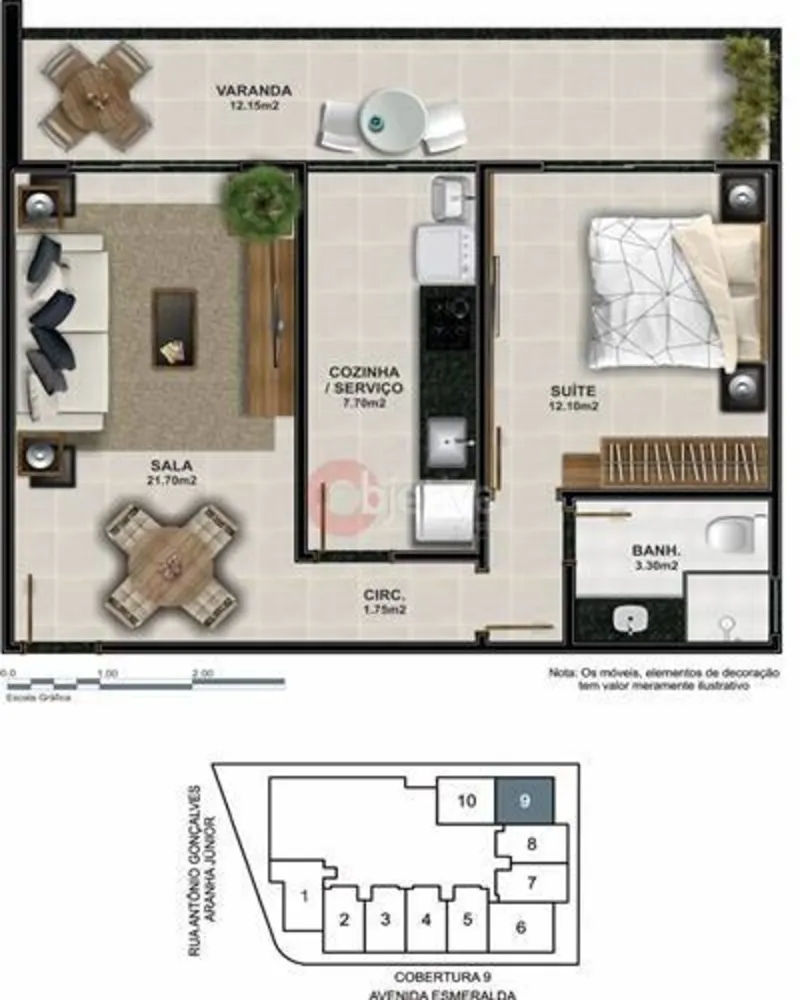 Apartamento, 1 quarto, 53 m² - Foto 5