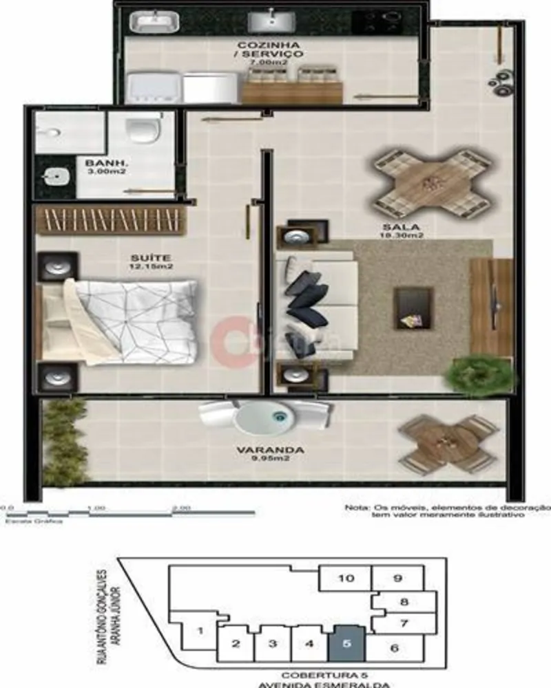 Apartamento, 1 quarto, 53 m² - Foto 35