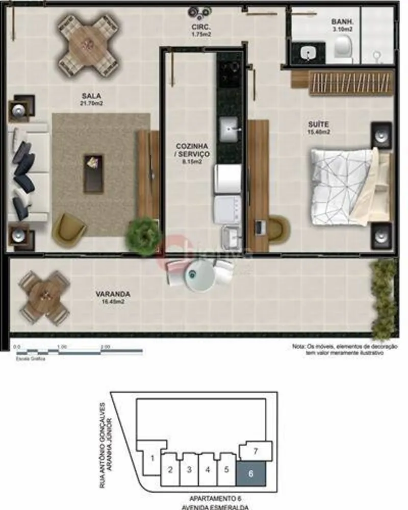 Apartamento, 1 quarto, 53 m² - Foto 4