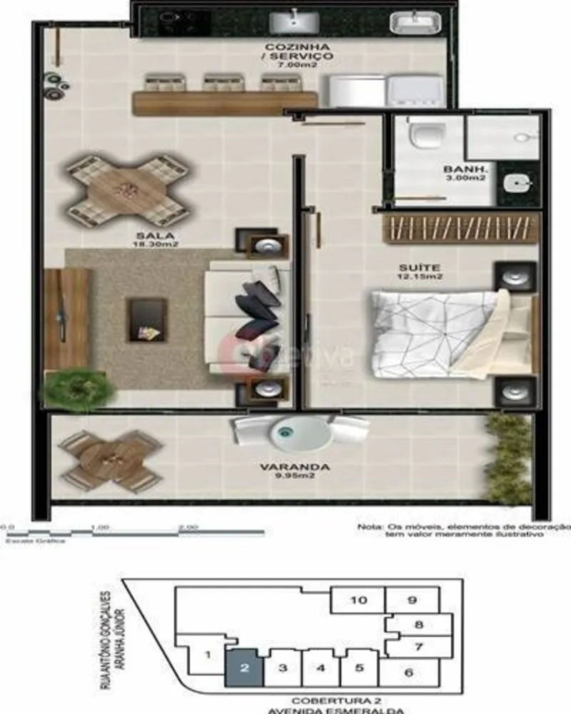 Apartamento, 1 quarto, 53 m² - Foto 11