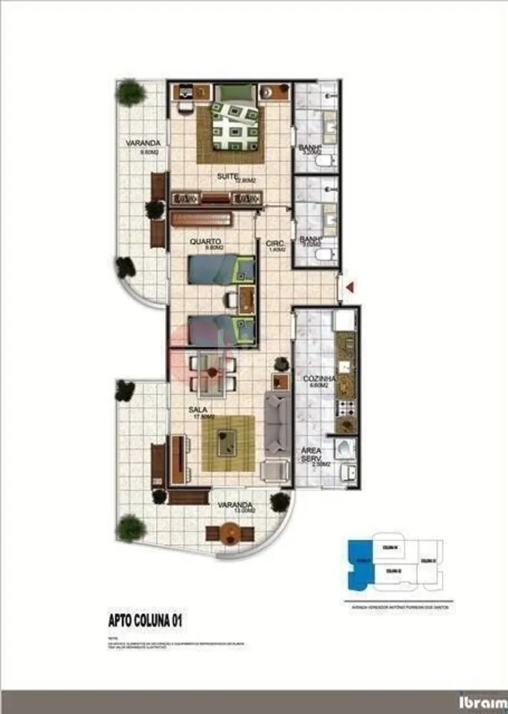 Apartamento, 1 quarto, 56 m² - Foto 3