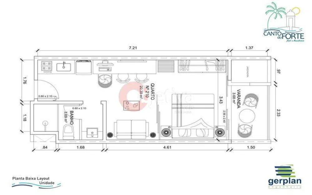 Flat/Apart Hotel, 2 quartos, 34 m² - Foto 10