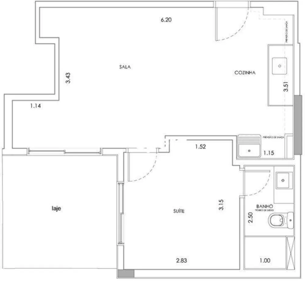 Flat/Apart Hotel, 1 quarto, 42 m² - Foto 3