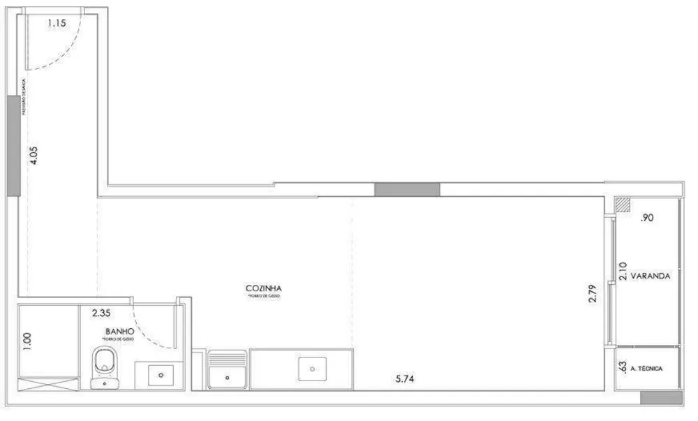 Flat/Apart Hotel, 1 quarto, 32 m² - Foto 1