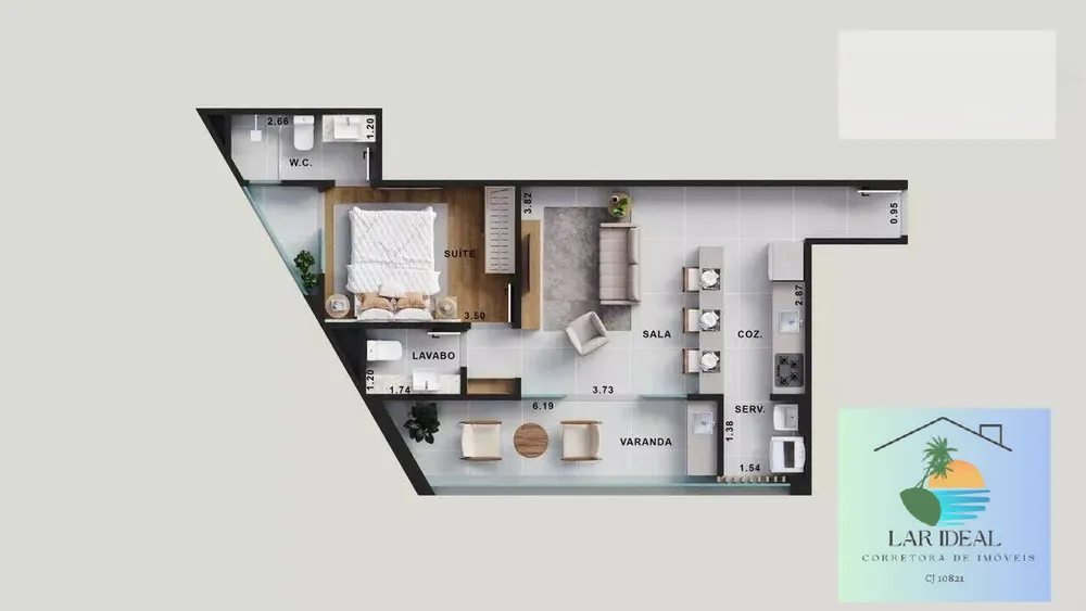 Apartamento, 1 quarto, 64 m² - Foto 14
