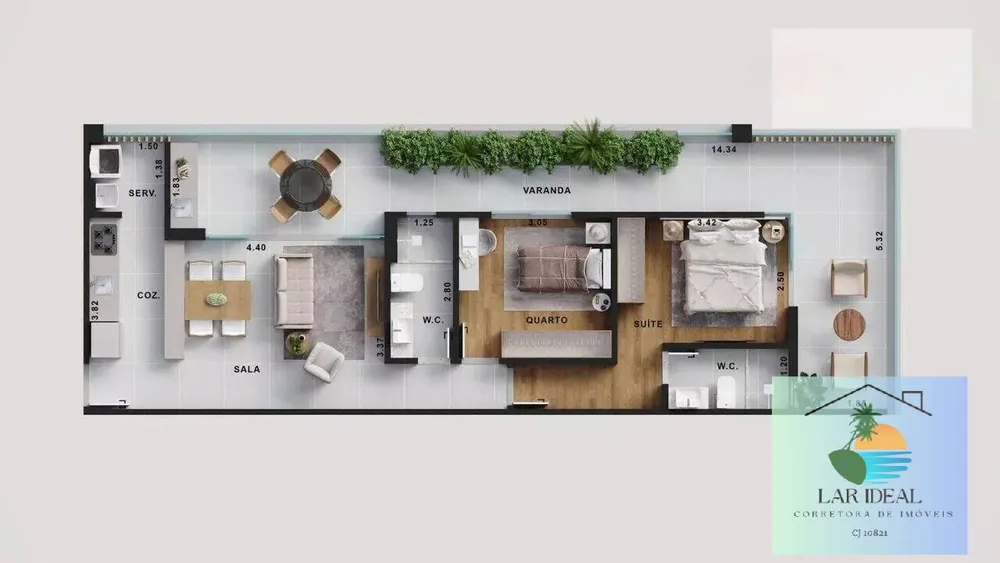 Apartamento, 1 quarto, 64 m² - Foto 16