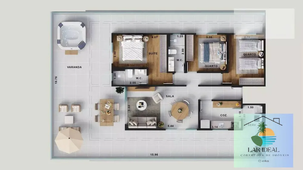 Apartamento, 1 quarto, 64 m² - Foto 12